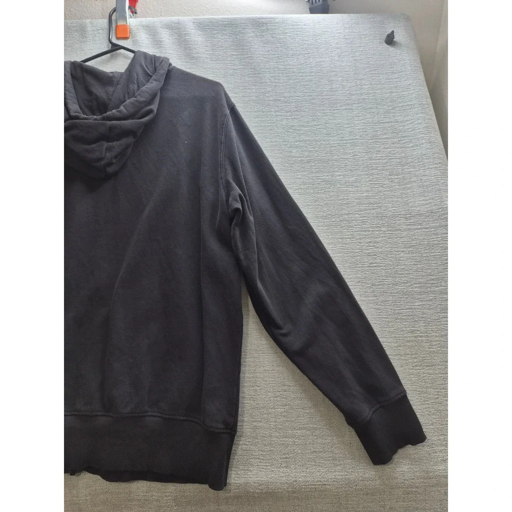 The North Face Hoodie Mens Large Black Fleece Lined Streetwear Casual Full Zip